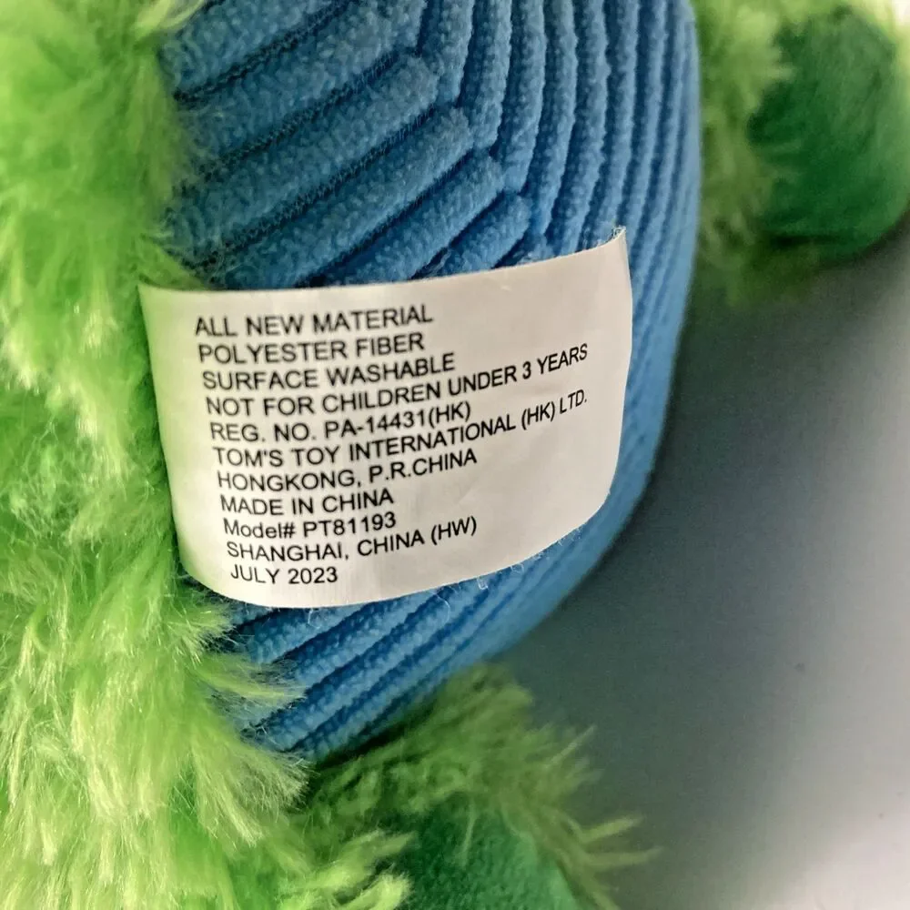 Green Blue Winged Dragon Plush Stuffed Animal 13 Inch Fantasy Toy Soft Plush